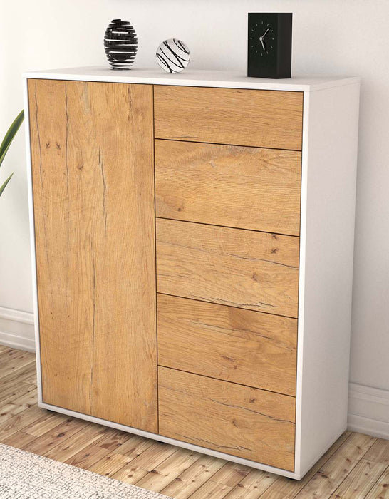 Highboard Laura, Eiche Seite (92x108x35cm) - Dekati GmbH