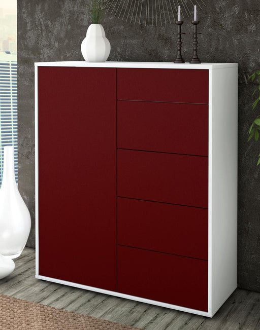 Highboard Laura, Bordeaux Seite (92x108x35cm) - Dekati GmbH