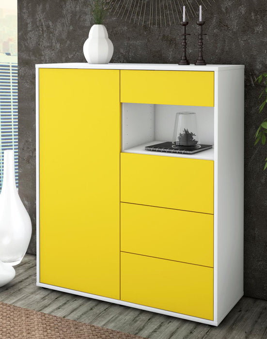 Highboard Lavinia, Gelb Seite (92x108x35cm) - Dekati GmbH