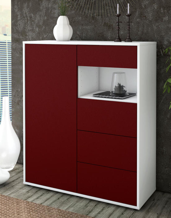 Highboard Lavinia, Bordeaux Seite (92x108x35cm) - Dekati GmbH