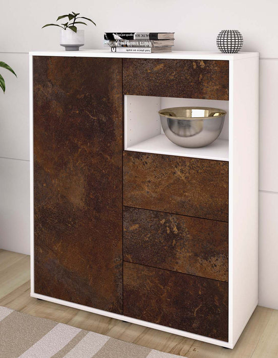 Highboard Lea, Rost Seite (92x108x35cm) - Dekati GmbH