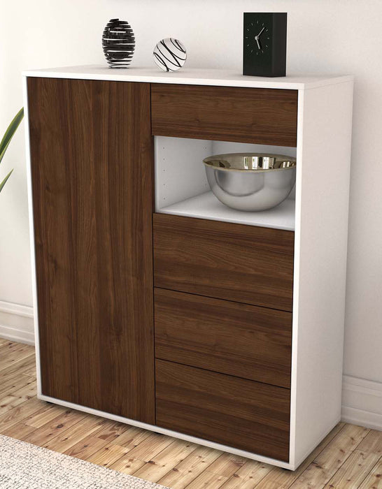 Highboard Lea, Walnuss Seite (92x108x35cm) - Dekati GmbH