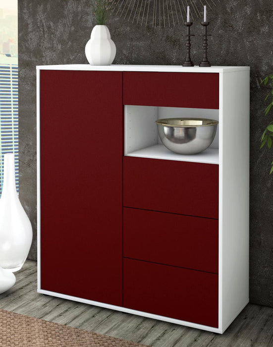 Highboard Lea, Bordeaux Seite (92x108x35cm) - Dekati GmbH