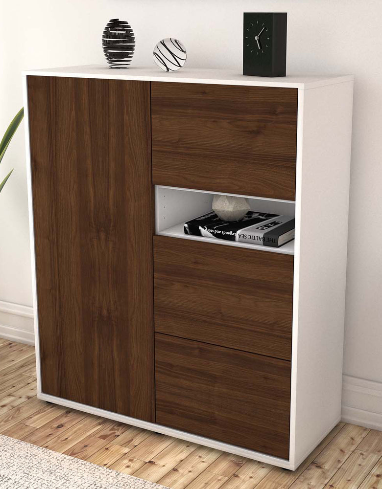 Highboard Leana, Walnuss Seite (92x108x35cm) - Dekati GmbH