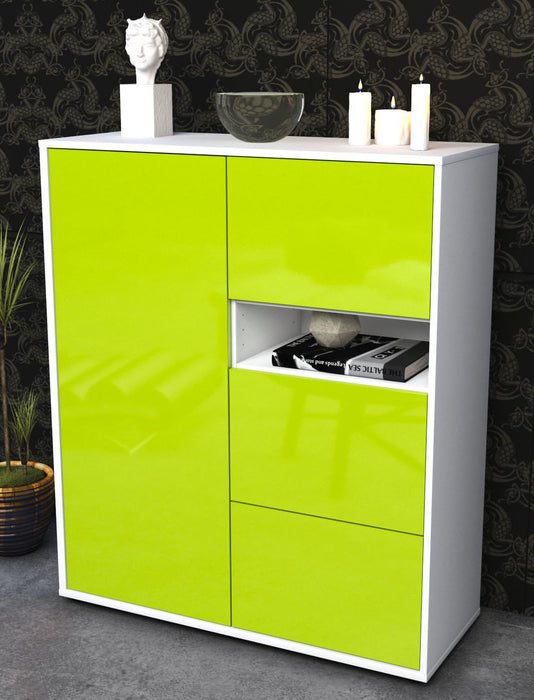 Highboard Leana, Grün Seite (92x108x35cm) - Dekati GmbH