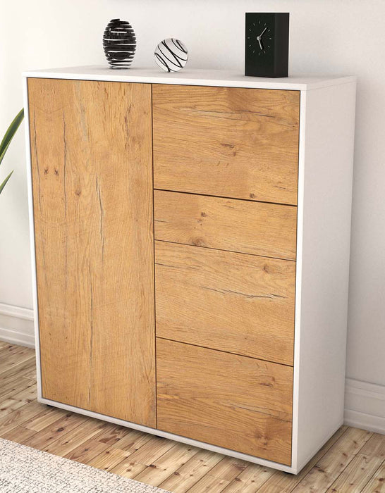 Highboard Leandra, Eiche Seite (92x108x35cm) - Dekati GmbH