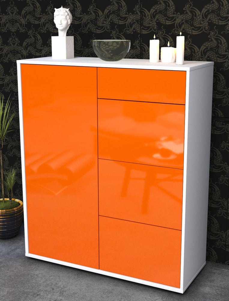 Highboard Lelia, Orange Seite (92x108x35cm) - Dekati GmbH