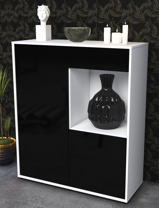 Highboard Lena, Schwarz Seite (92x108x35cm) - Dekati GmbH