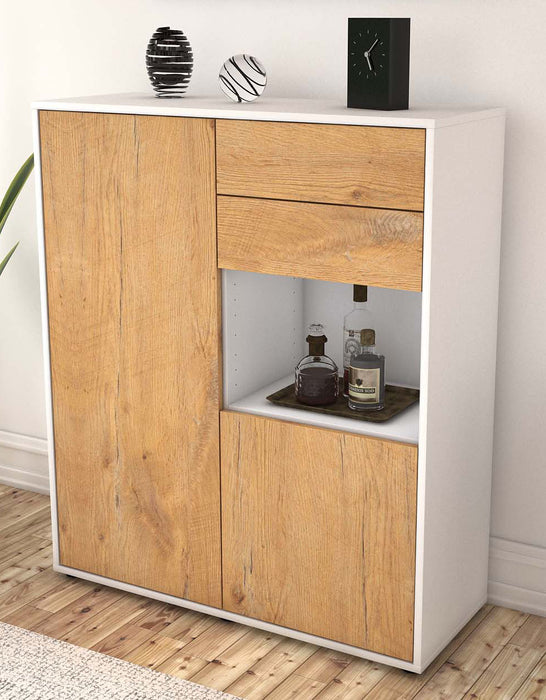 Highboard Leona, Eiche Seite (92x108x35cm) - Dekati GmbH