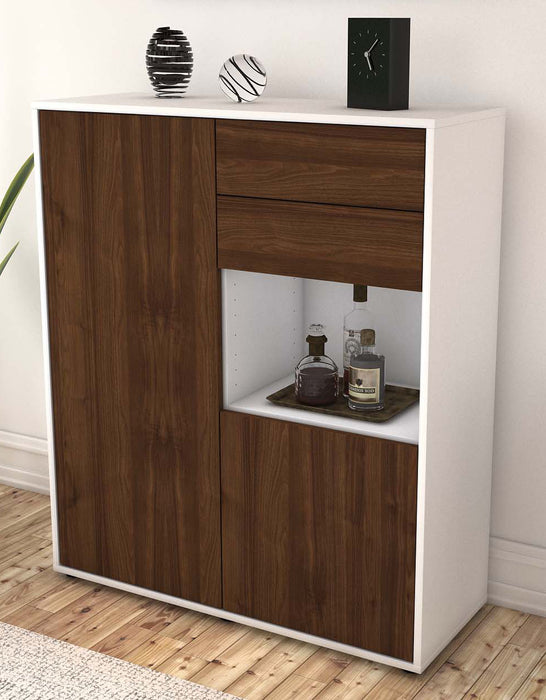 Highboard Leona, Walnuss Seite (92x108x35cm) - Dekati GmbH