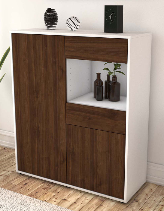 Highboard Leoni, Walnuss Seite (92x108x35cm) - Dekati GmbH