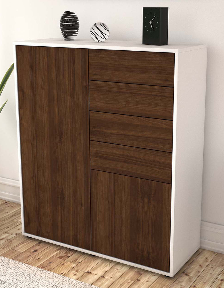 Highboard Leonora, Walnuss Seite (92x108x35cm) - Dekati GmbH