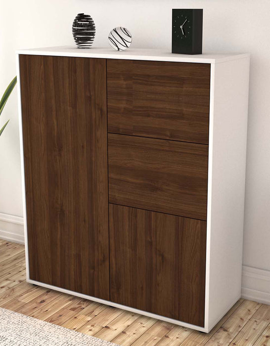 Highboard Letizia, Walnuss Seite (92x108x35cm) - Dekati GmbH