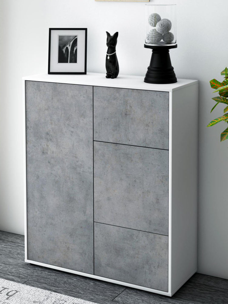 Highboard Lia, Beton Seite (92x108x35cm) - Dekati GmbH