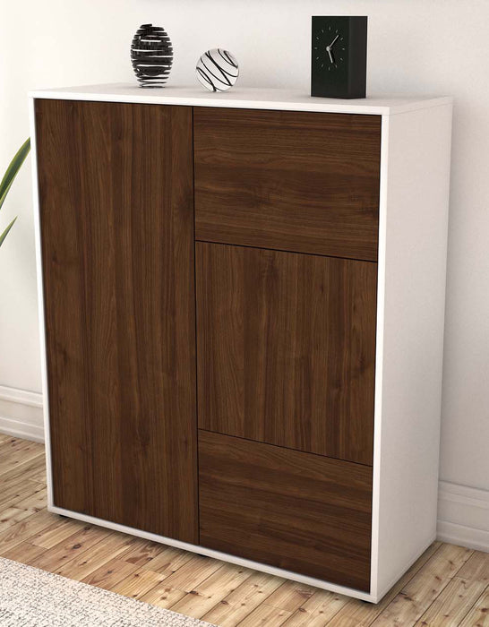 Highboard Lia, Walnuss Seite (92x108x35cm) - Dekati GmbH