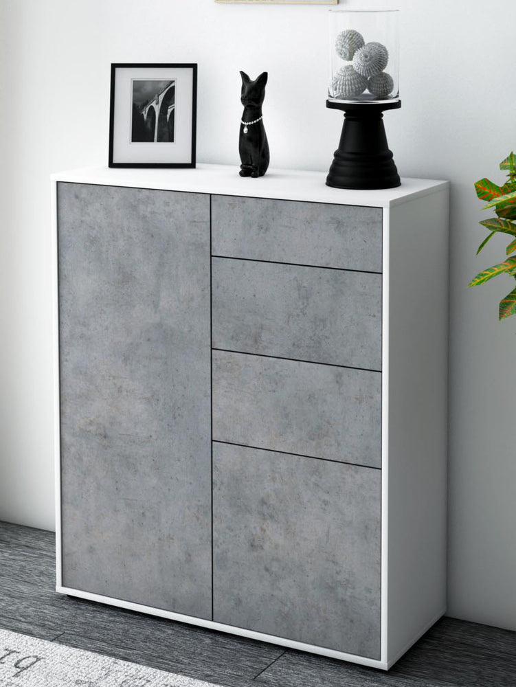 Highboard Linda, Beton Seite (92x108x35cm) - Dekati GmbH