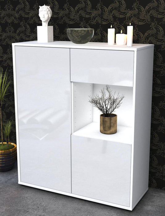 Highboard Lisa, Weiß Seite (92x108x35cm) - Dekati GmbH