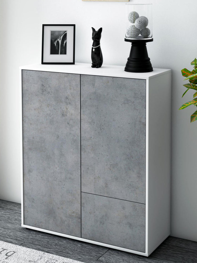 Highboard Livia, Beton Seite (92x108x35cm) - Dekati GmbH