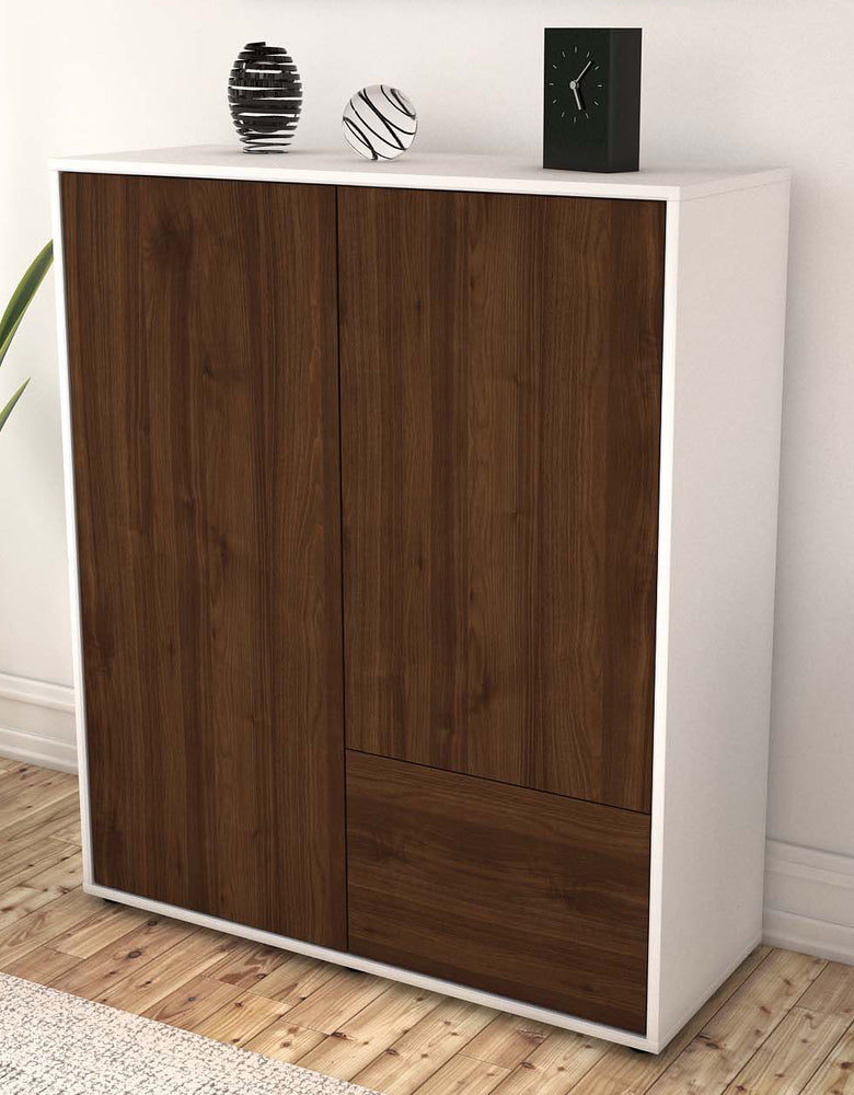 Highboard Livia, Walnuss Seite (92x108x35cm) - Dekati GmbH