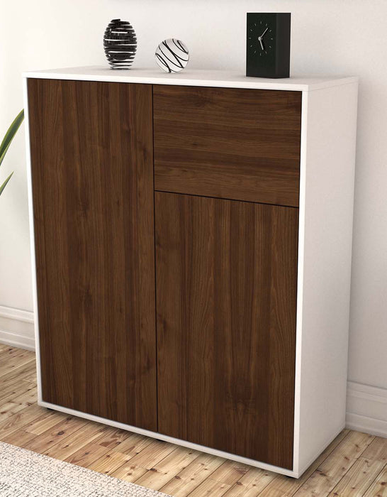 Highboard Loana, Walnuss Seite (92x108x35cm) - Dekati GmbH