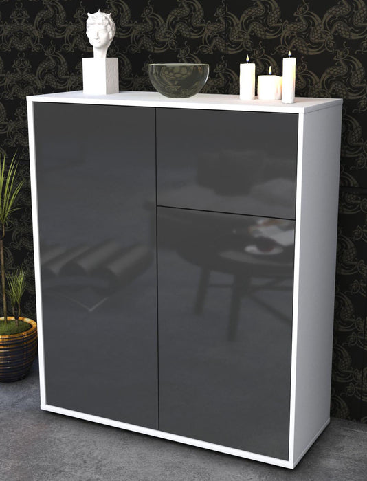 Highboard Loana, Grau Seite (92x108x35cm) - Dekati GmbH