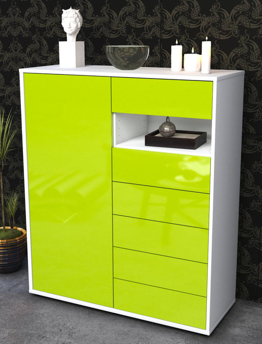 Highboard Lola, Grün Seite (92x108x35cm) - Dekati GmbH