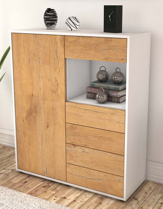 Highboard Loredana, Eiche Seite (92x108x35cm) - Dekati GmbH