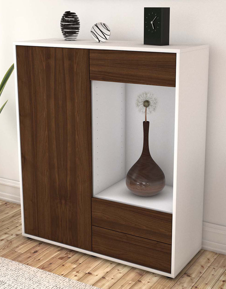 Highboard Lorena, Walnuss Seite (92x108x35cm) - Dekati GmbH