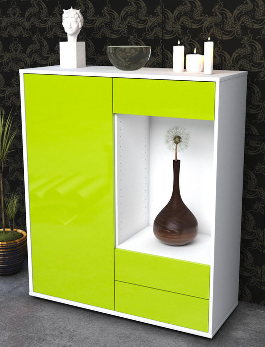 Highboard Lorena, Grün Seite (92x108x35cm) - Dekati GmbH