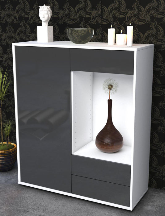 Highboard Lorena, Grau Seite (92x108x35cm) - Dekati GmbH