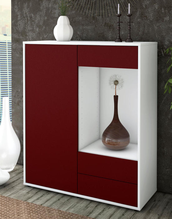 Highboard Lorena, Bordeaux Seite (92x108x35cm) - Dekati GmbH