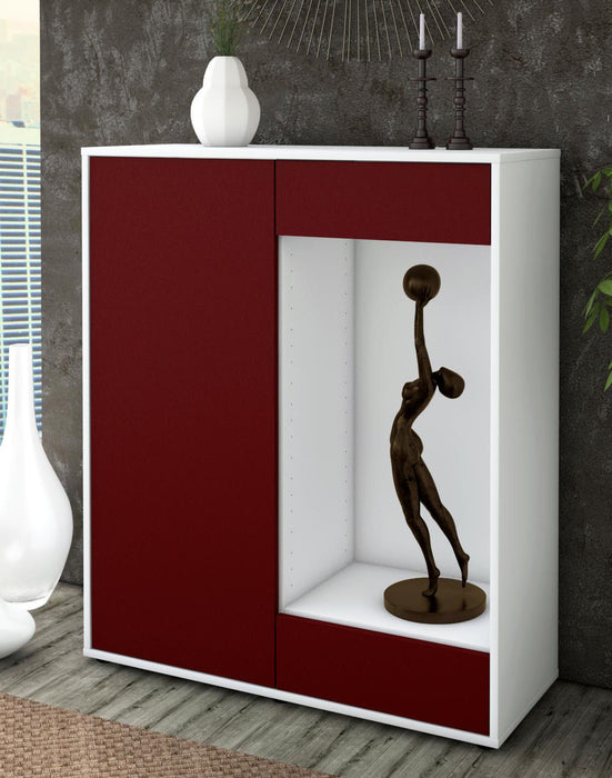 Highboard Lorenza, Bordeaux Seite (92x108x35cm) - Dekati GmbH