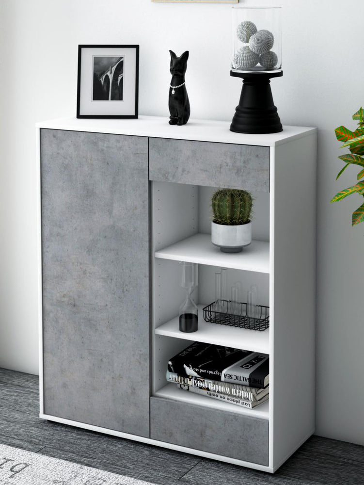 Highboard Luana, Beton Seite (92x108x35cm) - Dekati GmbH