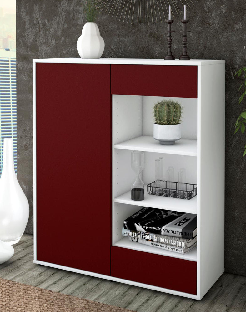 Highboard Luana, Bordeaux Seite (92x108x35cm) - Dekati GmbH