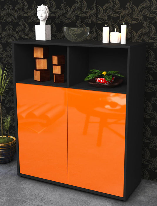 Highboard Giovanna, Orange Seite (92x108x35cm) - Dekati GmbH