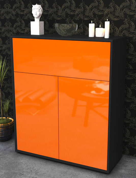 Highboard Giulia, Orange Seite (92x108x35cm) - Dekati GmbH