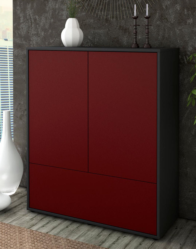 Highboard Grazia, Bordeaux Seite (92x108x35cm) - Dekati GmbH