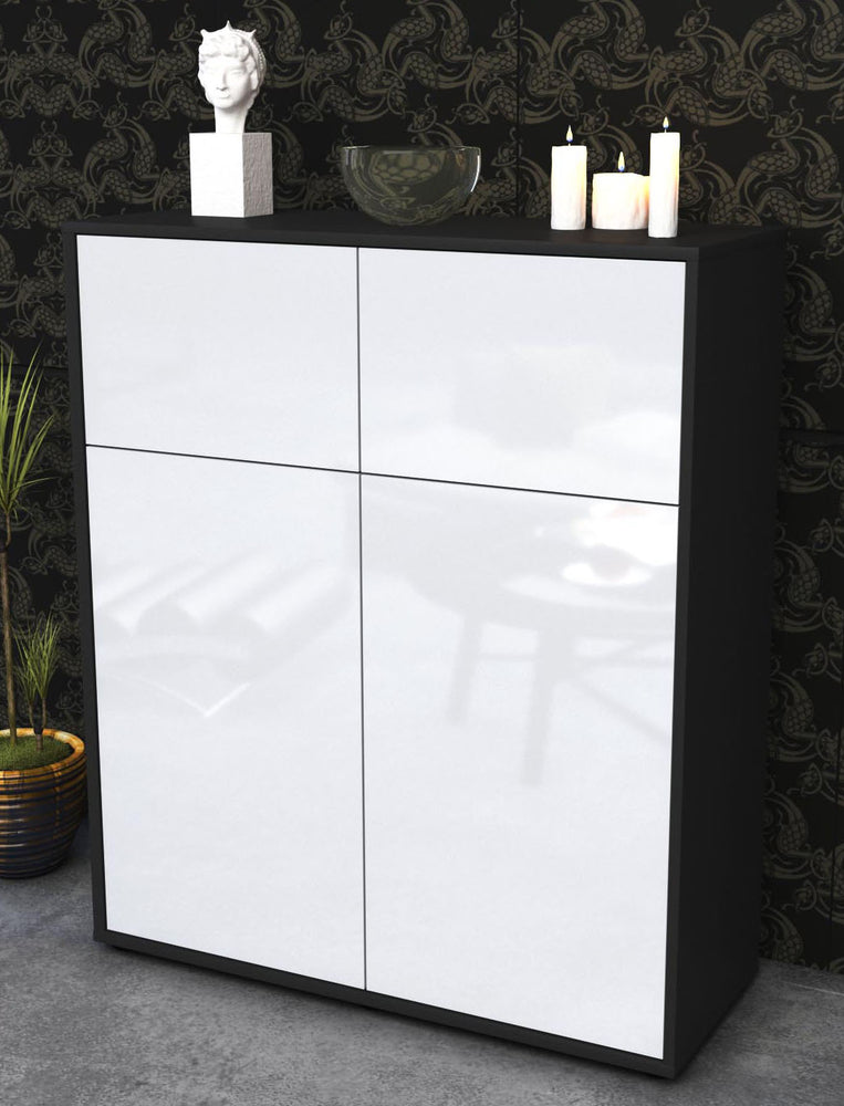 Highboard Greta, Weiß Seite (92x108x35cm) - Dekati GmbH