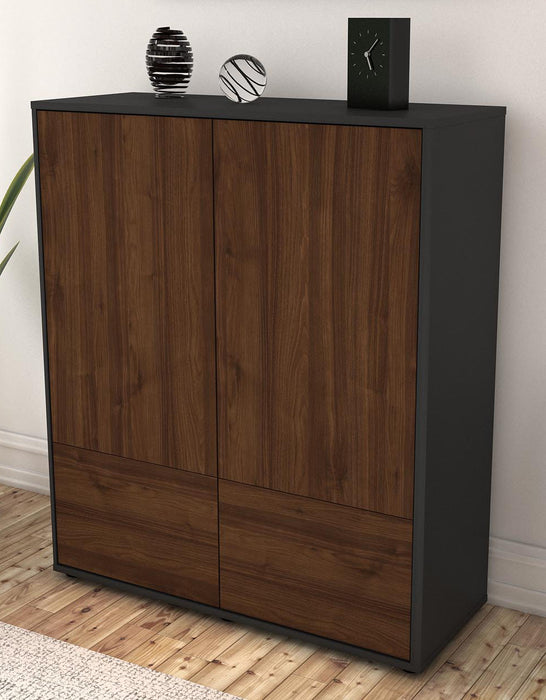 Highboard Ida, Walnuss Seite (92x108x35cm) - Dekati GmbH