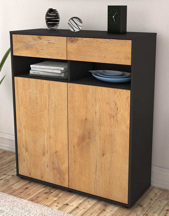 Highboard Ignazia, Eiche Seite (92x108x35cm) - Dekati GmbH