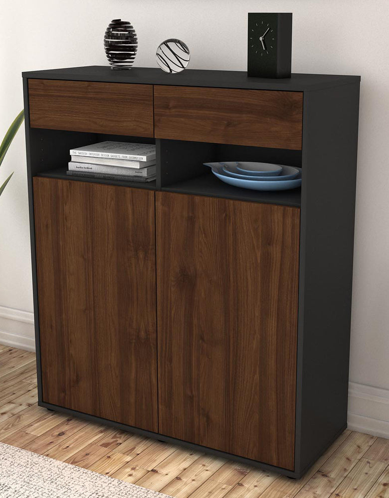 Highboard Ignazia, Walnuss Seite (92x108x35cm) - Dekati GmbH