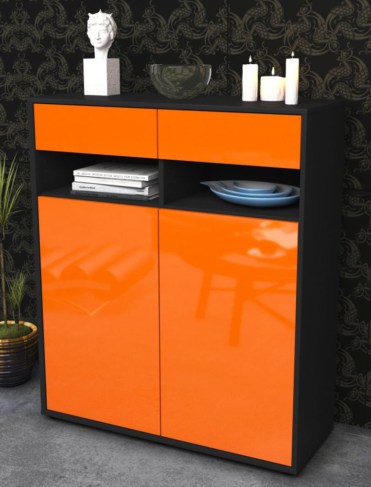 Highboard Ignazia, Orange Seite (92x108x35cm) - Dekati GmbH