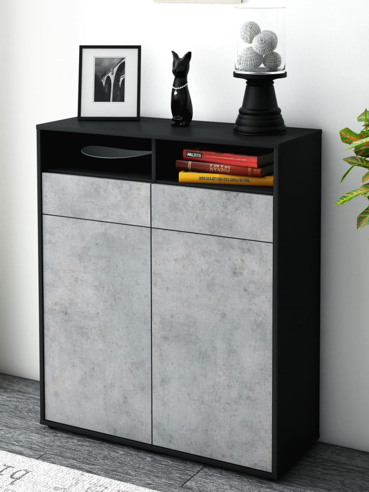 Highboard Ilaria, Beton Seite (92x108x35cm) - Dekati GmbH