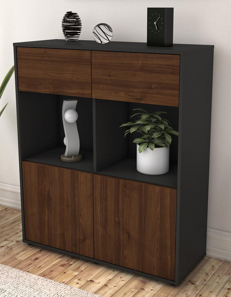 Highboard Imogen, Walnuss Seite (92x108x35cm) - Dekati GmbH