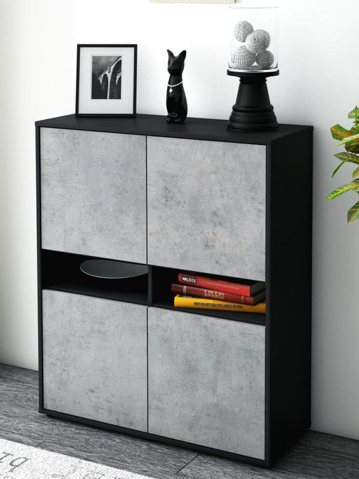 Highboard Innocenza, Beton Seite (92x108x35cm) - Dekati GmbH