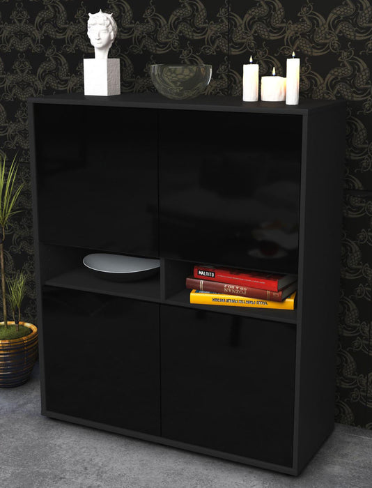 Highboard Innocenza, Schwarz Seite (92x108x35cm) - Dekati GmbH