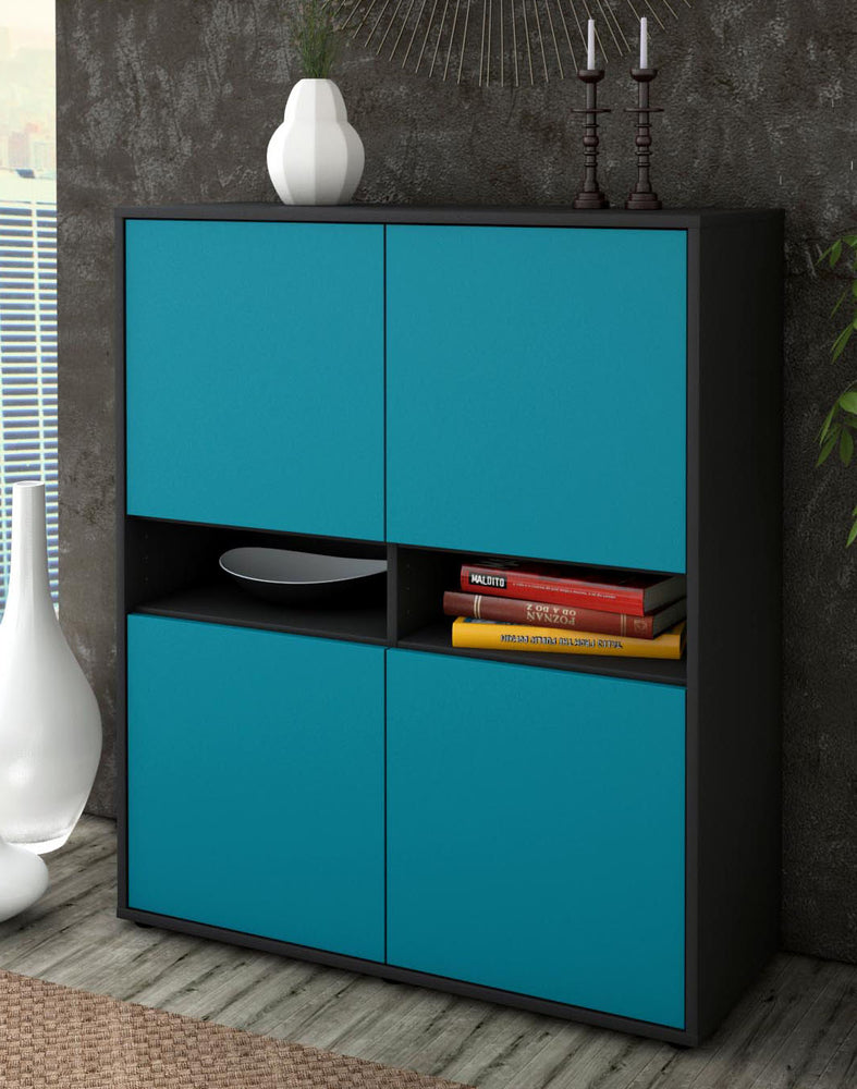 Highboard Innocenza, Türkis Seite (92x108x35cm) - Dekati GmbH