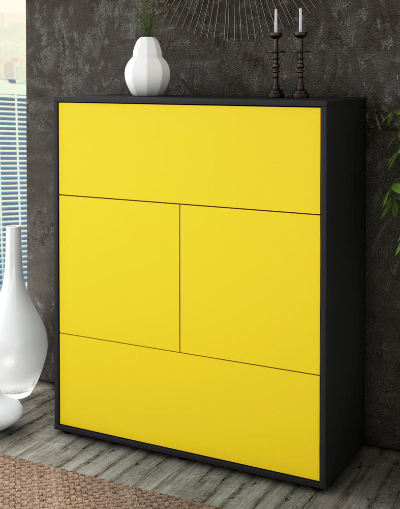 Highboard Irene, Gelb Seite (92x108x35cm) - Dekati GmbH