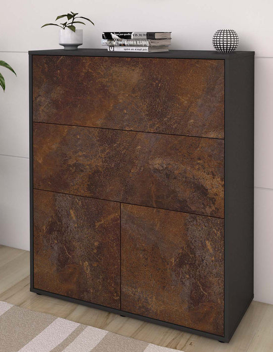 Highboard Isabella, Rost Seite (92x108x35cm) - Dekati GmbH