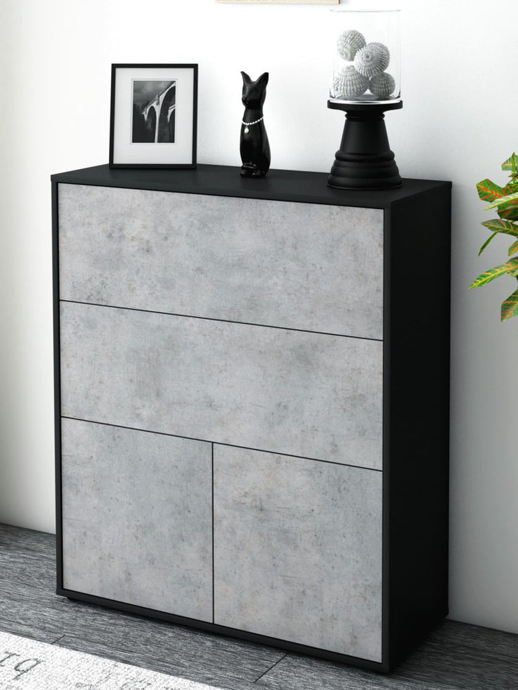 Highboard Isabella, Beton Seite (92x108x35cm) - Dekati GmbH